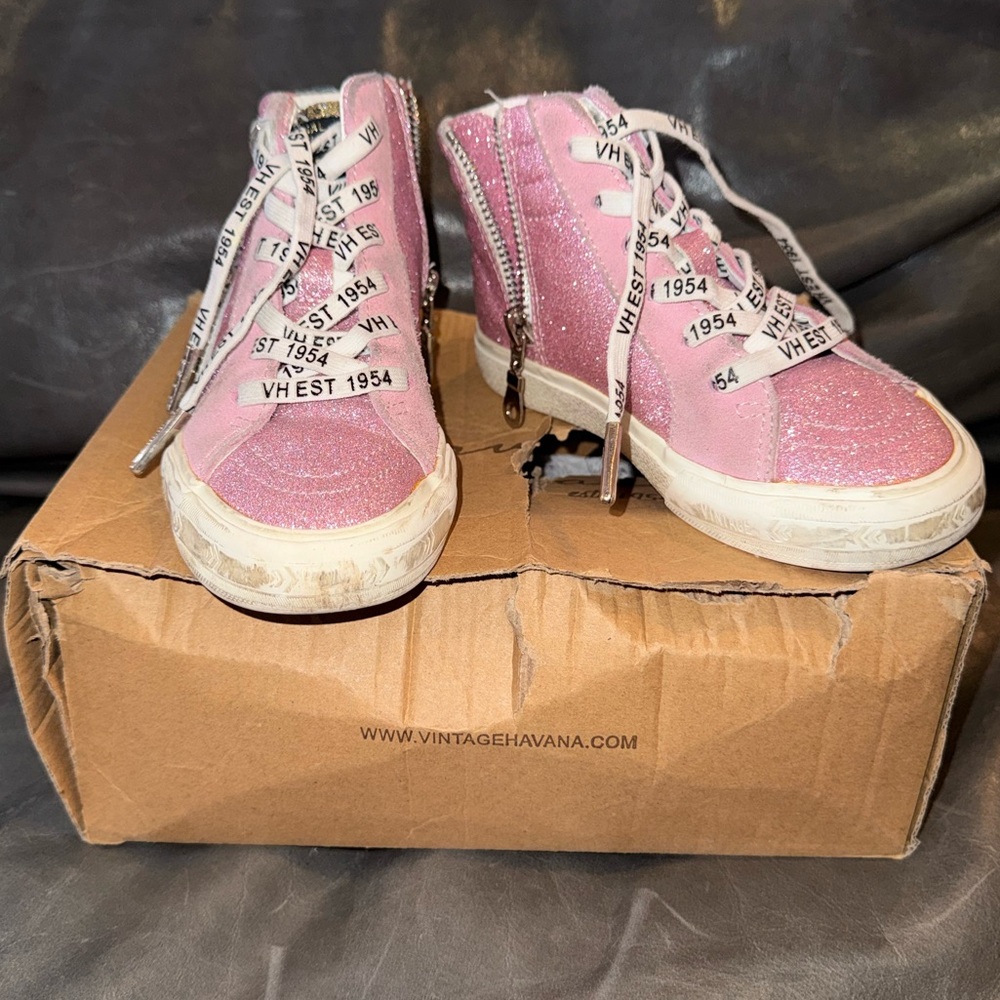 Vintage Havana Kids Pink Sparkle High-Tops